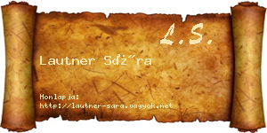 Lautner Sára névjegykártya